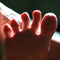 Spreading the toes in yoga