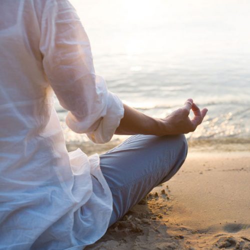 Meditation on the beach