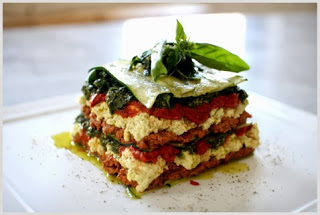 Delicious raw food lasagne